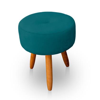 Imagem de Kit 2 Puff Redondo com Botonê para Sala e Quarto Veludo  - LH Decor