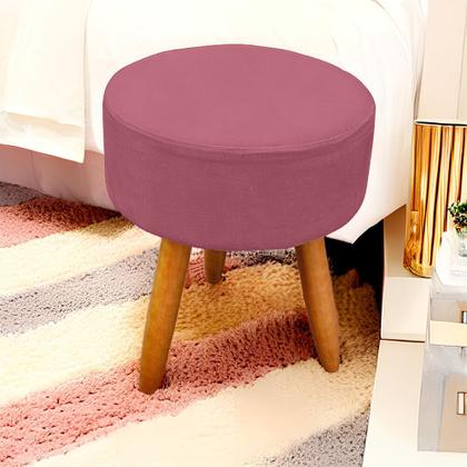 Imagem de Kit 2 Puff Redondo para Sala e Quarto Suede  - LH Decor