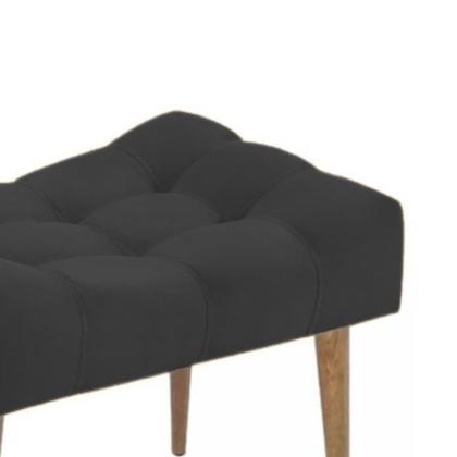 Imagem de Kit 2 Puff Requinte Retangular Pés Palito Pufe Puf