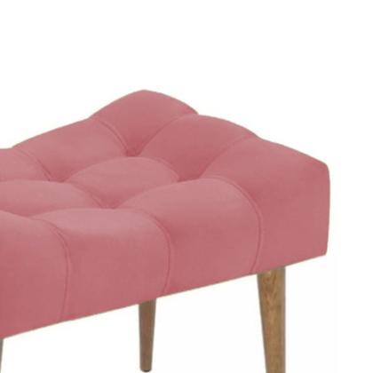 Imagem de Kit 2 Puff Requinte Retangular Pés Palito Pufe Puf