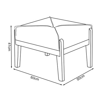 Imagem de Kit 2 Puff Verona Luxo Veludo Azul Marinho 60x50 Base em Madeira Maciça 