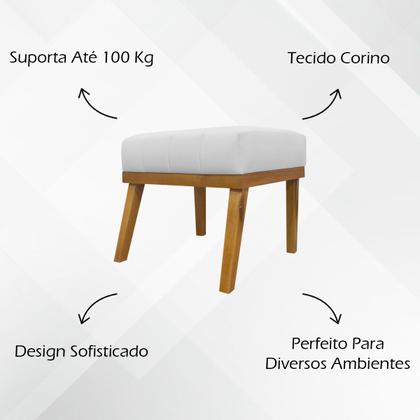 Imagem de Kit 2 Puffs de Sala Para Quarto Penteadeira Firenze Tecido Sintético