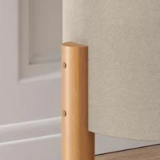 Imagem de Kit 2 Puffs Decorativo Redondo Banqueta Sala Quarto Escritório Pés Madeira Zuppy