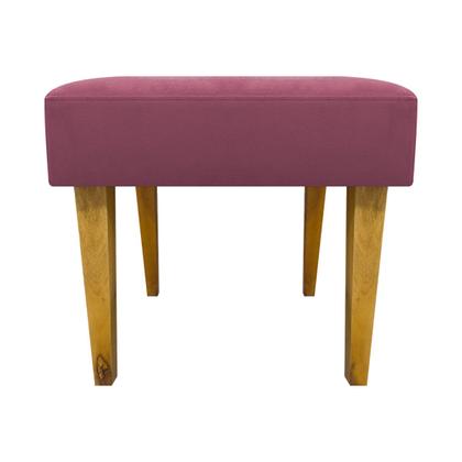 Imagem de Kit 2 Puffs Decorativo Retangular Para Sala Recepção Charme Pé Trapézio Suede Cores