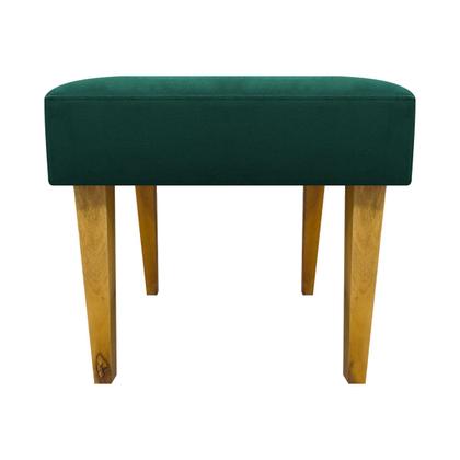 Imagem de Kit 2 Puffs Decorativo Retangular Para Sala Recepção Charme Pé Trapézio Suede Cores