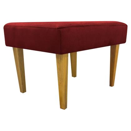 Imagem de Kit 2 Puffs Decorativo Retangular Para Sala Recepção Charme Pé Trapézio Suede Cores