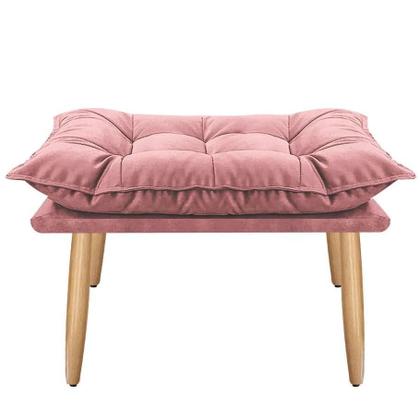 Imagem de Kit 2 Puffs Opala Slim Suede Pés Palito Decorativo - Bela Móveis