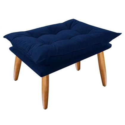 Imagem de Kit 2 Puffs Opala Slim Suede Pés Palito Decorativo - Bela Móveis