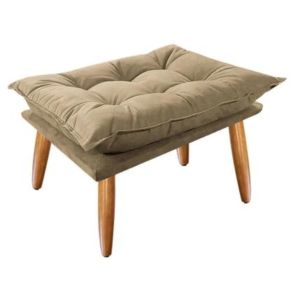 Imagem de Kit 2 Puffs Opala Slim Suede Pés Palito Decorativo - Bela Móveis