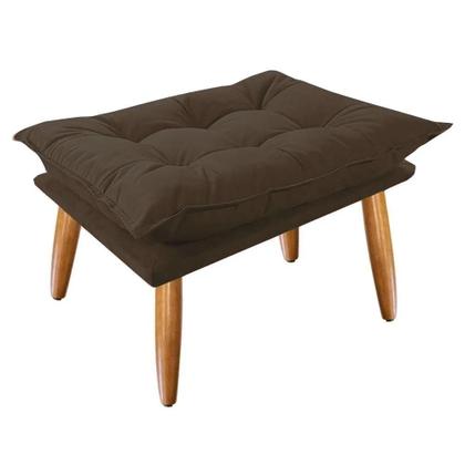 Imagem de Kit 2 Puffs Opala Slim Suede Pés Palito Decorativo - Bela Móveis