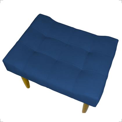 Imagem de Kit 2 Puffs Para Sala Quarto Penteadeira Retangular Requinte Decorativo Suede 