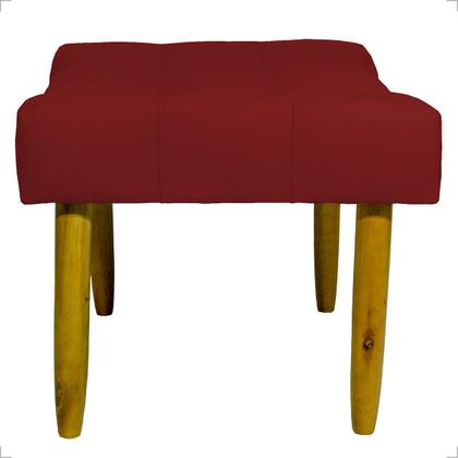 Imagem de Kit 2 Puffs Para Sala Quarto Penteadeira Retangular Requinte Decorativo Suede 