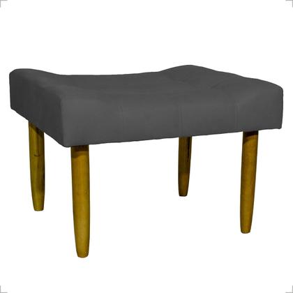 Imagem de Kit 2 Puffs Para Sala Quarto Penteadeira Retangular Requinte Decorativo Suede 