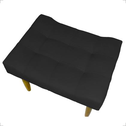 Imagem de Kit 2 Puffs Para Sala Quarto Penteadeira Retangular Requinte Decorativo Suede 