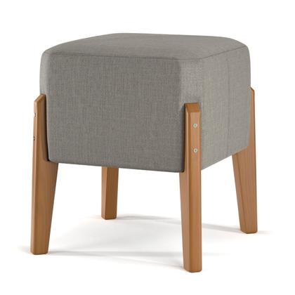 Imagem de Kit 2 Puffs Quadrado Sala Escritorio Ana Decorativo Cinza