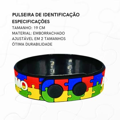 Imagem de Kit 2 Pulseira Autismo Autista Tea Quebra Cabeça id200