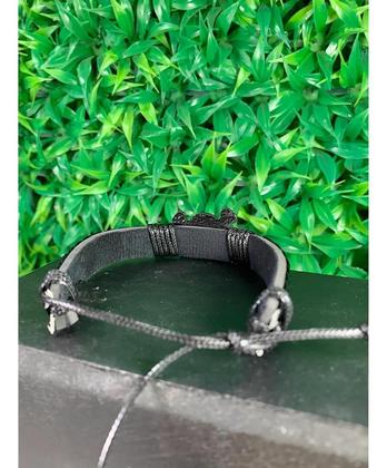 Imagem de Kit 2 Pulseira One Piece Monkey D Luffy De Couro Caveira Anime Otaku Ajustável