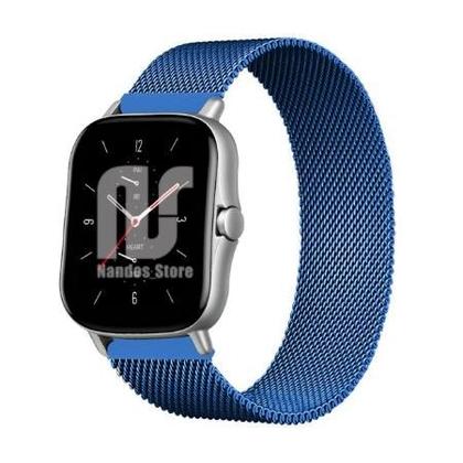 Imagem de Kit 2 Pulseiras em Metal / Aço - Magnética compatíveis com Amazfit GTS / GTS 2 / GTS 2e / GTS 2 mini