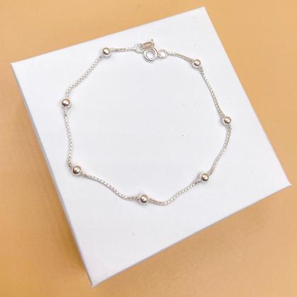 Imagem de Kit 2 Pulseiras Feminina De Prata 925 Legítima + Certificado