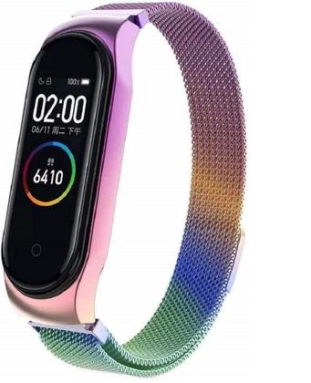 Imagem de Kit 2 Pulseiras NSmart compatíveis com Mi Band 4 / 3 em Aço Inoxidável