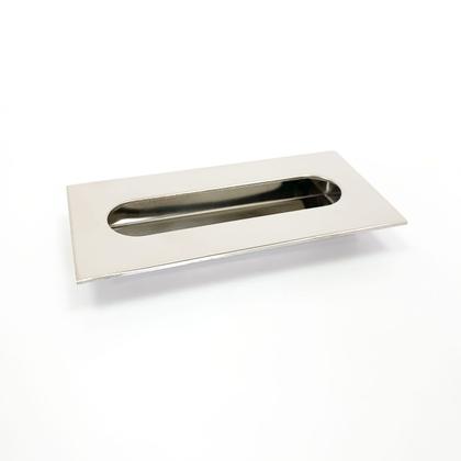 Imagem de Kit 2 Puxadores Porta Armário Concha De Embutir Aço 10cm