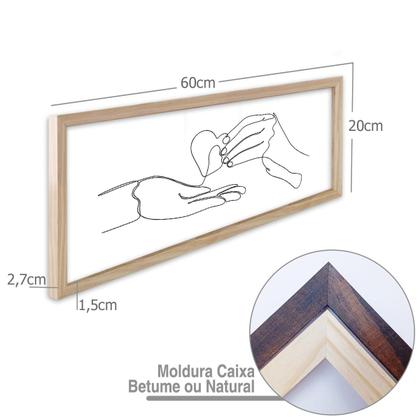 Imagem de Kit 2 Quadros Decoração Casal Família Filhos Decoração Quarto Sala com Moldura