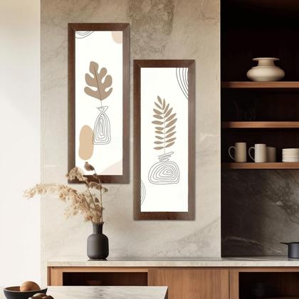 Imagem de Kit 2 Quadros Decorativos Cozinha Sala De Jantar Cafeteria Lanchonetes Bistrô Restaurante 20x60cm