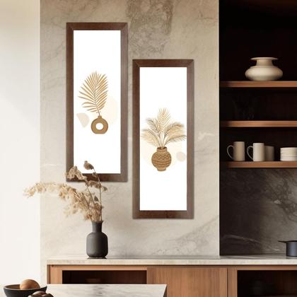 Imagem de Kit 2 Quadros Decorativos Cozinha Sala De Jantar Cafeteria Lanchonetes Bistrô Restaurante 20x60cm