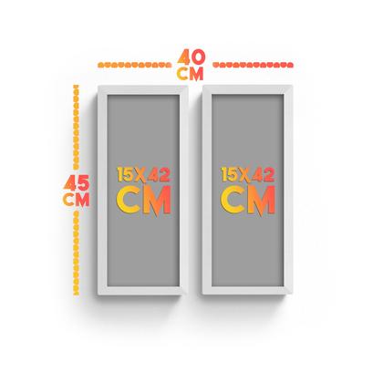 Imagem de Kit 2 Quadros Decorativos Lavabo Aquarela Azul Laranja Carpa Peixe