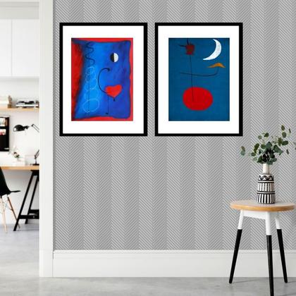 Imagem de Kit 2 Quadros Grandes Miró - 60x48cm