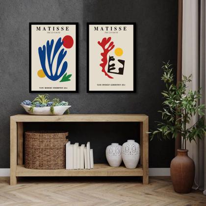 Imagem de Kit 2 Quadros Henri Matisse Papiers Decouprs 45x34cm - com vidro