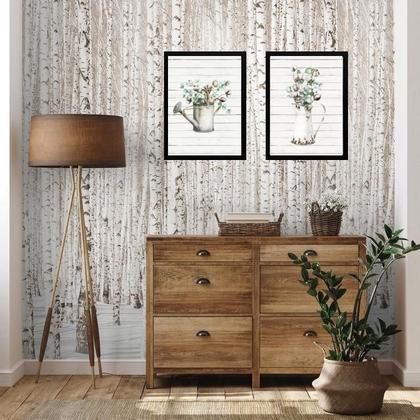 Imagem de Kit 2 Quadros Provençais Jardinagem 33X24Cm - Com Vidro