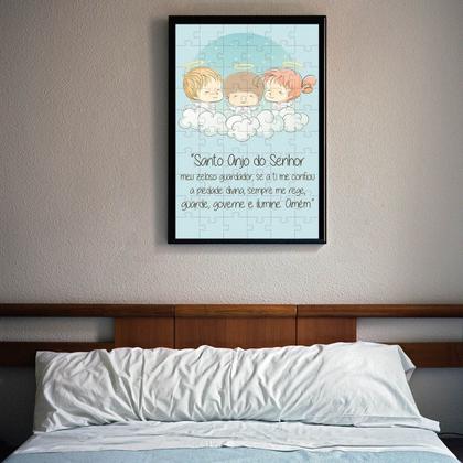 Imagem de Kit 2 Quebra-Cabeça Infantis Anjo de Guarda e Nossa Senhora de 60 Peças