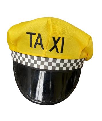 Imagem de Kit 2 Quepe Chapéu Boina Amarelo Taxista Carnaval Fantasia