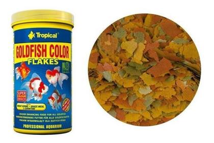 Imagem de Kit 2 Ração Tropical Goldfish Colour 50g Cada Flakes Flocos