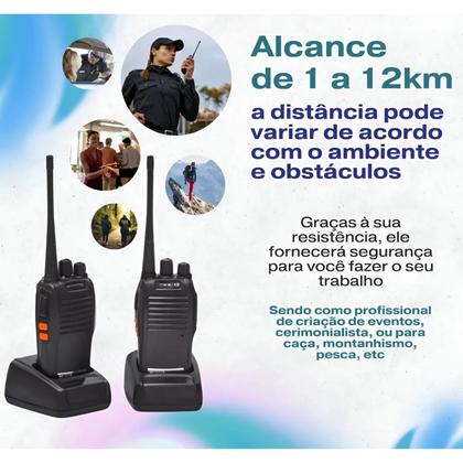 Imagem de Kit 2 Radinho De Comunicação Baofeng 777s Transmissor 16 canais