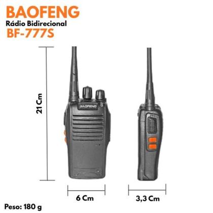 Imagem de Kit 2 Rádio Baofeng BF-777S  Rádio Portátil UHF 420-450MHz com Bateria de Longa Duração