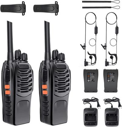 Imagem de Kit 2 Radio Comunicador 777s 16 CH 12Km Ht Profissional Com Fone Completo WalkTalk