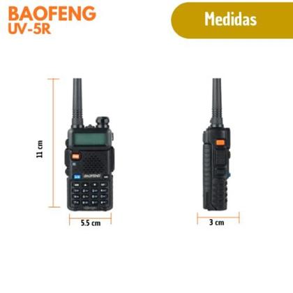 Imagem de KIT 2 Rádio Comunicador Baofeng UV-5R Walkie Talkie Alcance Longo  Polícia, Segurança, Eventos