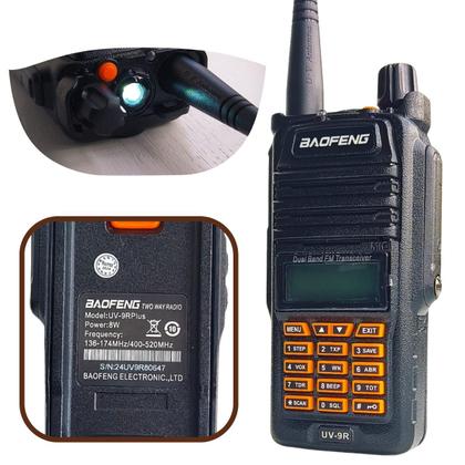 Imagem de Kit 2 Rádio Comunicador Baofeng UV9R 10W IP67 Profissional UHF VHF