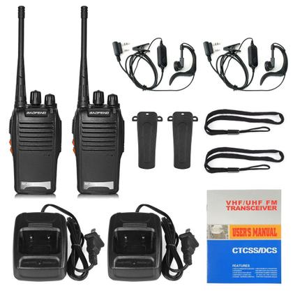 Imagem de Kit 2 Radio Comunicador Vhf/Uhf FM VOX Lanterna Baofeng 777s Walk Talk Profissional