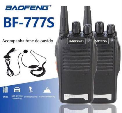Imagem de Kit 2 Rádio Comunicador Walkie-Talkies Baofeng 777s 16Ch 12km com Fone
