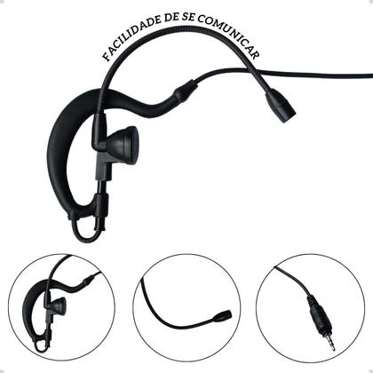 Imagem de Kit 2 Rádios Comunicadores Intelbras Rc4000 Com Fones de Ouvido Função Vox