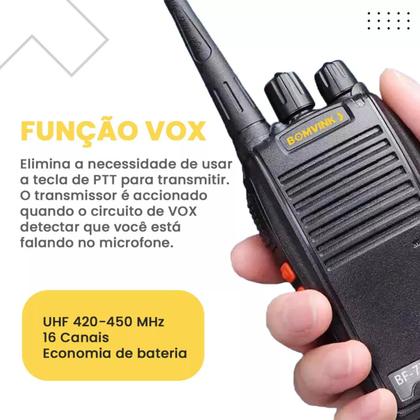 Imagem de Kit 2 Rádios Walk Talk Comunicador 16ch Ht Uhf 400-470mhz