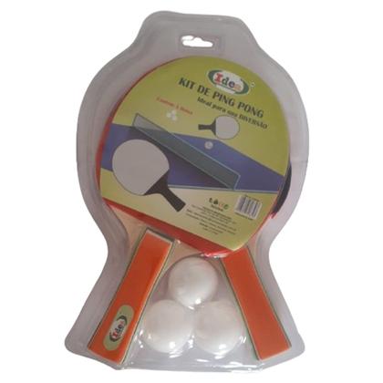 Imagem de Kit 2 Raquetes de Ping Pong Tênis De Mesa E 3 Bolinhas