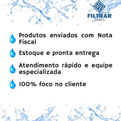 Imagem de Kit 2 Refil Cartucho Filtro PP Ranhurado 9 3/4 Caixa D'Água