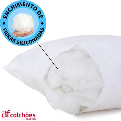 Imagem de Kit 2 Refil De Enchimento Para Almofada Fibras Siliconadas Macio Antialérgico 50x50cm - BF Colchões