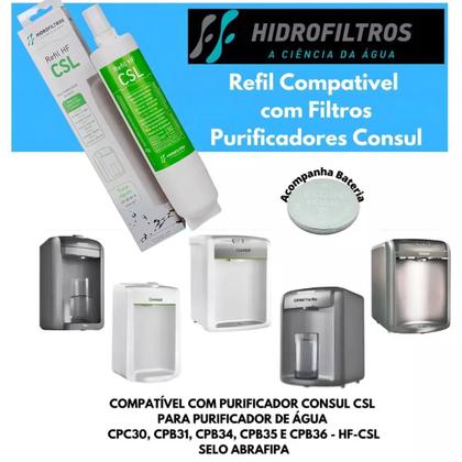 Imagem de Kit 2 Refil Filtro Compatível com Consul CPB34 CPC30 CPC31 CPB36 CPB35 Hidrofiltros 903-0575