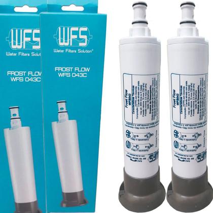 Imagem de Kit 2 Refil Filtro Compatível Purificador Água Consul CPB33 AF CIX08AX Tampa Cinza