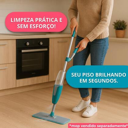Imagem de Kit 2 Refil Mop Spray em Microfibra Pano Refil Rodo Mágico Universal para Limpeza Rápida e Eficiente de Pisos Tippi